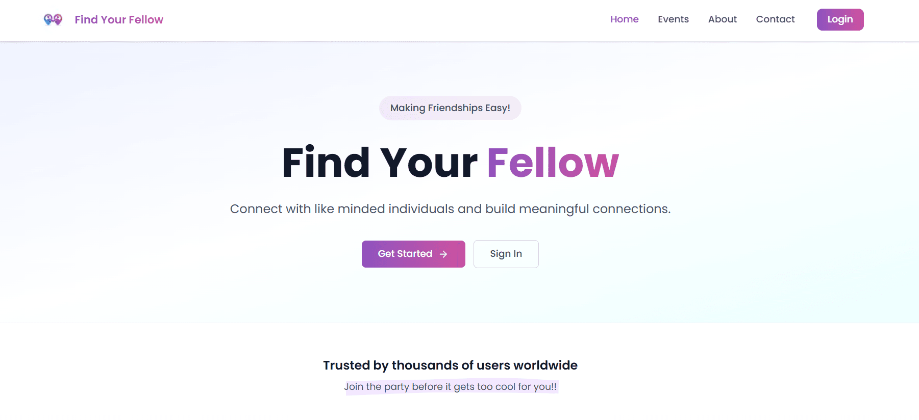 Find Your Fellow project screenshot