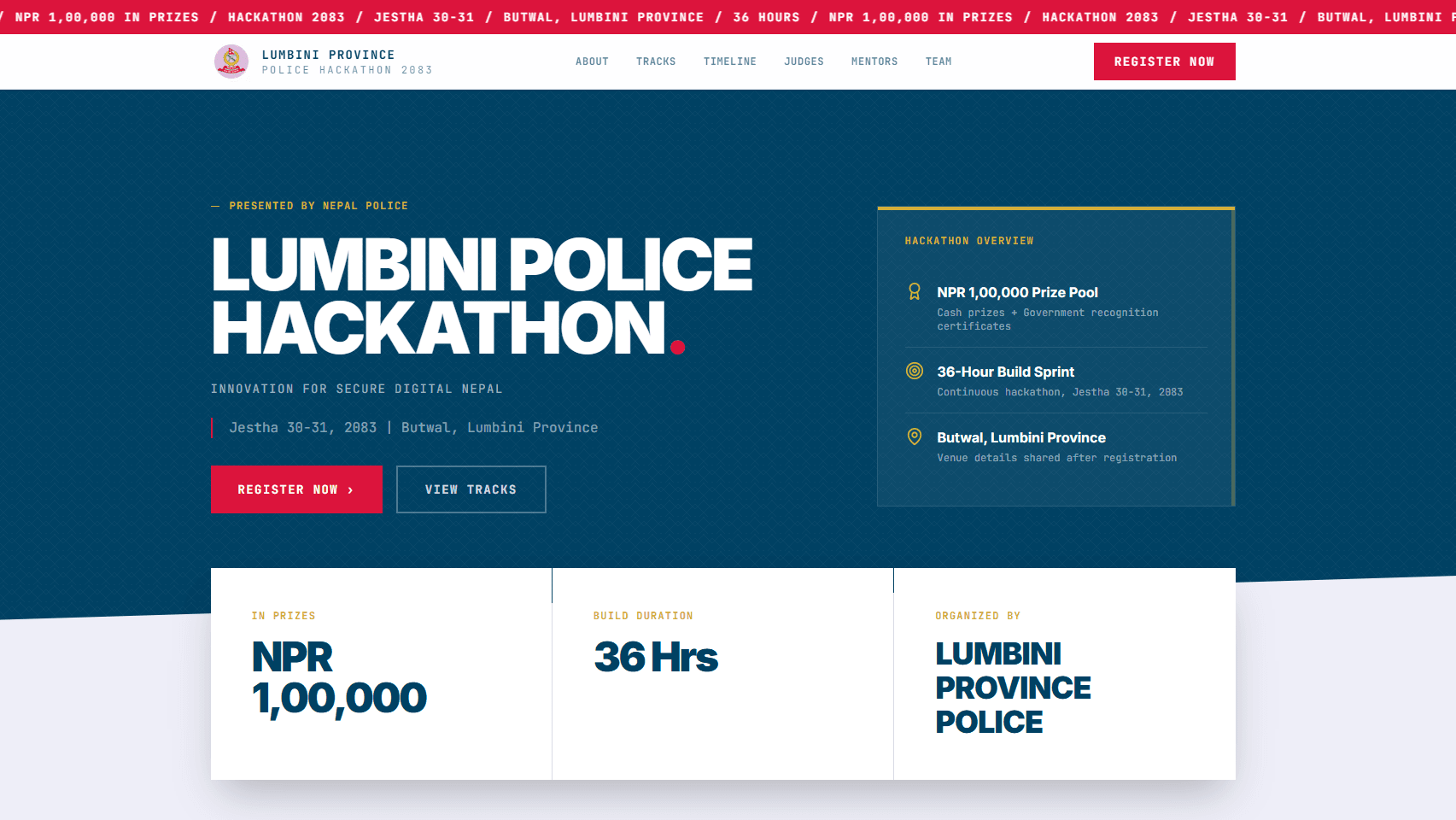 Lumbini Province Police Hackathon 2083 project preview