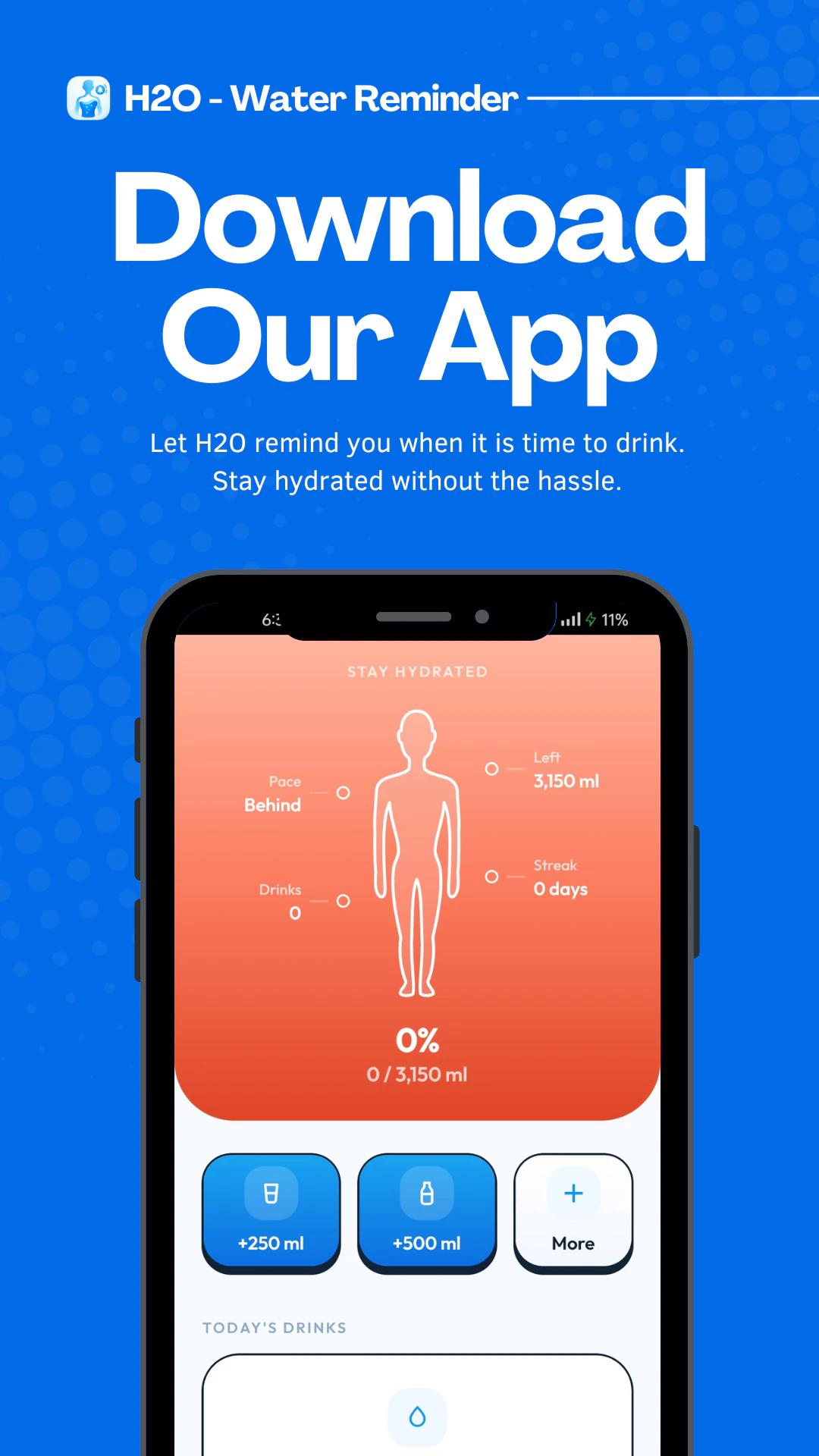 H2O - Water Reminder & Tracker screenshot 1